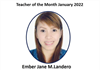 MSQPS announces "Teacher of the Month" of January 2022