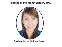 MSQPS announces "Teacher of the Month" of January 2022