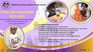 MSQPS KG2 Admission is now open for the next Academic Year 2021-2022